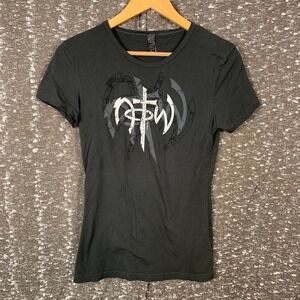Not‎ Of This World Short Sleeve Shirt NOTW Jesus Graphic Print Women's Large